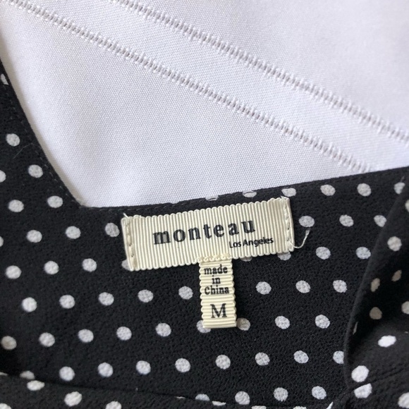 Monteau Polka Dot Scalloped Top - Picture 5 of 10